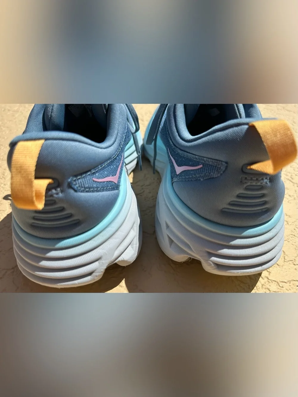 HOKA Bondi 8 Shadow / Dusk Blue Purple Running Shoes Women’s Size 9.5 Clean